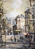 Montmartre Street Scene 1974 28x22 - Paris, France Original Painting by Lucien DeLaRue - 0