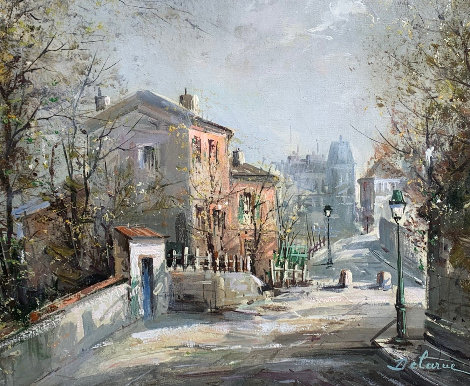 Le Lapain Agile Montmartre 23x33 Original Painting - Lucien DeLaRue