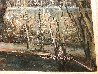 Montmartre Riviera 1944 44x36 Huge - Paris Original Painting by Lucien DeLaRue - 4