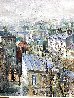 Parisian View 24x20 - France 1980’s Original Painting by Lucien DeLaRue - 0
