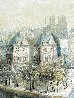 Untitled Paris Landscape 40x34  - Pont Neuf, Paris, France  - Huge Original Painting by Lucien DeLaRue - 2
