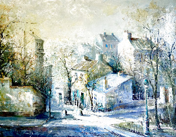 Rue Des Saules (Le Lapin Agile) 34x43 - Huge Original Painting - Lucien DeLaRue Rue Des Saules (Le Lapin Agile) 34x43 - Huge Original Painting - Lucien DeLaRue