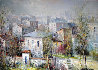 Les Toites De Montemarte (the Rooftops of Montmarte) 38x60 Huge - Paris, France Original Painting by Lucien DeLaRue - 0