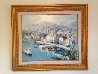 Port De Nice (Cote D'Azur) 33x39 Original Painting by Lucien DeLaRue - 1