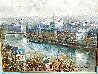 Ne a Paris 1970 26x32 - Paris,  France Original Painting by Lucien DeLaRue - 2