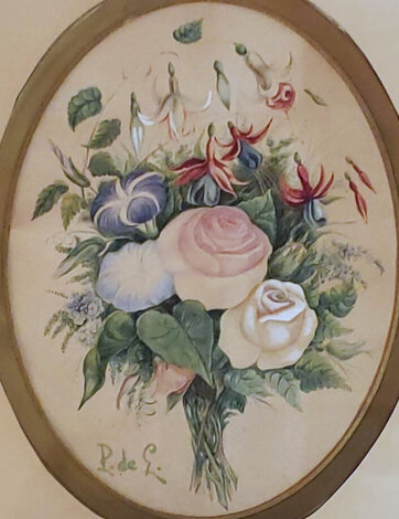 Untitled Floral Still Life 10x13 Oil Original Painting - Paul de Longpre