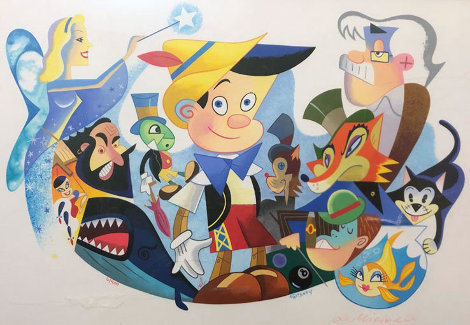 Pinocchio's World From Walt Disney Limited Edition Print - Robert de Michiell