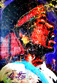 Jimi Hendrix 1996 75x55 Huge Original Painting - Denny Dent Jimi Hendrix 1996 75x55 Huge Original Painting - Denny Dent