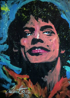 Mick Jagger 1998 70x54 Huge Original Painting - Denny Dent Mick Jagger 1998 70x54 Huge Original Painting - Denny Dent