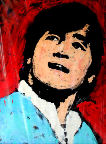 John Lennon 1982 53x41 Huge Original Painting - Denny Dent