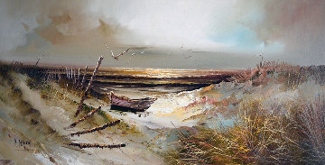 Untitled Painting 1978 29x53 Original Painting - Patrick Denoun Untitled Painting 1978 29x53 Original Painting - Patrick Denoun