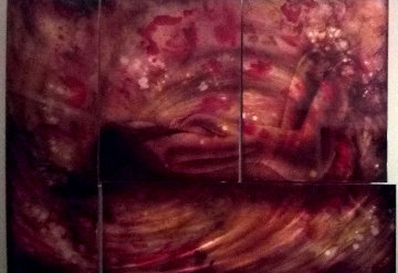 Beautiful Dream, 4 Panels 37x49 Super Huge Original Painting - Chris DeRubeis Beautiful Dream, 4 Panels 37x49 Super Huge Original Painting - Chris DeRubeis