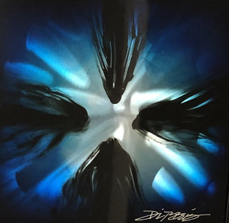 Mini Burst (Blue) 2015 20x20 Original Painting - Chris DeRubeis Mini Burst (Blue) 2015 20x20 Original Painting - Chris DeRubeis