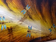 Dragonflies on Diamond Dust 2017 24x48 Huge  Original Painting by Chris DeRubeis - 2