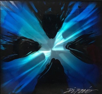 Mini Burst - Blue 2015 20x20 Original Painting - Chris DeRubeis Mini Burst - Blue 2015 20x20 Original Painting - Chris DeRubeis