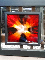 Mini Burst Red 2015 Unique 21x22 Original Painting by Chris DeRubeis - 1 Mini Burst Red 2015 Unique 21x22 Original Painting by Chris DeRubeis - 1