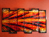 Red Shock Wave 2012  38x67 - 6 Panels Huge Original Painting by Chris DeRubeis - 1