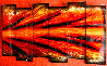 Red Shock Wave 2012  38x67 - 6 Panels Huge Original Painting by Chris DeRubeis - 0