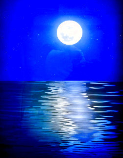 Blue Moon Unique 2014 40x28 Huge Original Painting - Chris DeRubeis Blue Moon Unique 2014 40x28 Huge Original Painting - Chris DeRubeis