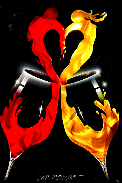 Opposites Attract Unique 2014 37x30 Original Painting - Chris DeRubeis
