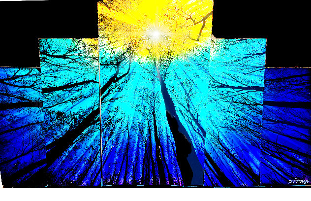 Forest Sky 2022 44x71 - Huge Mural Size - Recess Mount Original Painting by Chris DeRubeis