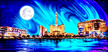 Epic Night in Vegas 20x40 - Nevada Original Painting - Chris DeRubeis