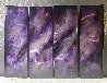 Abstract Purple Quadtych 2017 44x38 - Huge - 4 Panels Original Painting by Chris DeRubeis - 1