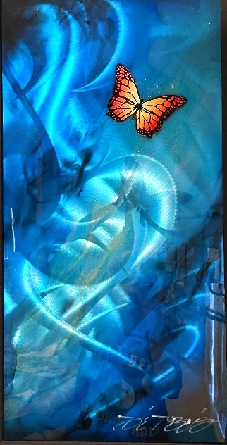 Monarch of Frost Unique  37x25 - Butterfly Original Painting by Chris DeRubeis