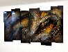 6 Panel Abstract 2016 70x40 - Huge Mural Size - Recess Mount 40x70 Original Painting by Chris DeRubeis - 1