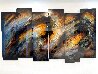 6 Panel Abstract 2016 70x40 - Huge Mural Size - Recess Mount 40x70 Original Painting by Chris DeRubeis - 5