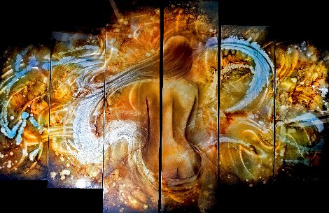 Untitled Figurative Abstract  48x72 - Huge Mural Size Original Painting - Chris DeRubeis