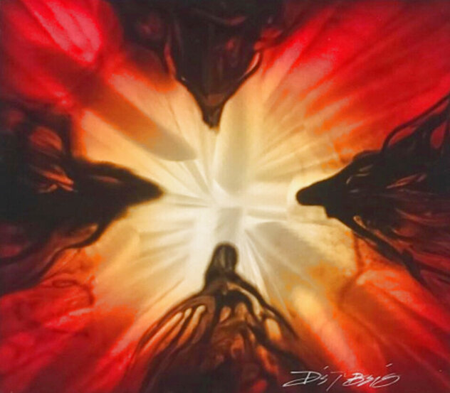 Mini Burst: Red Unique 2015 20x20 by Chris DeRubeis