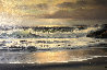 Untitled (Beach At Sunset) 1975 32x56 Original Painting by William DeShazo - 0