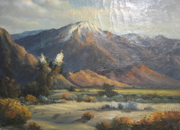 Untitled Mountain Landscape 1967 Original Painting by William DeShazo Untitled Mountain Landscape 1967 Original Painting by William DeShazo