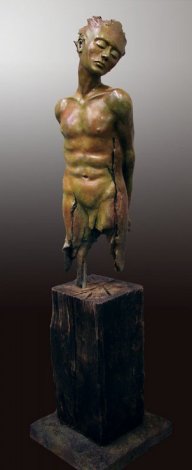 Le Courage Bronze Sculpture 2012 45 in Sculpture - Andre Desjardins