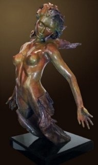 Devenir Bronze Sculpture, With Limited Edition Sketch on Paper 2011 32 in Sculpture - Andre Desjardins