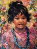 My Blue Beads 1980 24x20 Original Painting by Lisette De Winne - 0