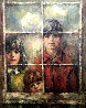 At the Window 1970 38x32 Original Painting by Lisette De Winne - 0