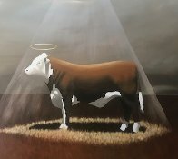 Holy Cow 58x58 Huge Original Painting by Robert Deyber - 2