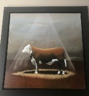 Holy Cow 58x58 Huge Original Painting by Robert Deyber - 1