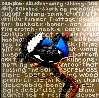 Fowl Language V 2017 47x53 - Huge Original Painting - Robert Deyber