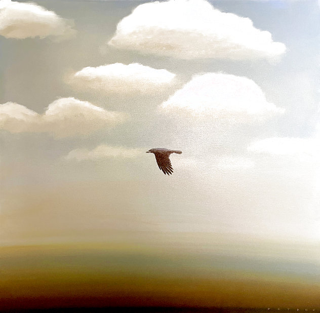 As the Crow Flies 58x58 - Huge Original Painting by Robert Deyber