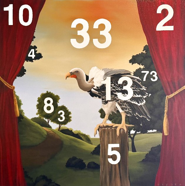 Paint by Numbers III 46x46 - Huge Original Painting by Robert Deyber