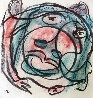 Big Eyed Folks 1994 12x13 Works on Paper (not prints) by Thornton Dial - 0