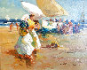 Beach Scene 1996 27x24 Original Painting by Ventura Diaz - 0
