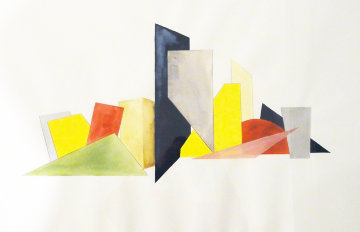 Drawing #9, From Muster and Throng Watercolor 1978 25x38 Watercolor - Guy Dill Drawing #9, From Muster and Throng Watercolor 1978 25x38 Watercolor - Guy Dill