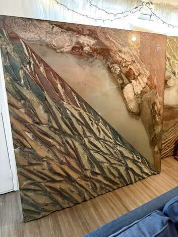 Multi Panel Laddie John Dill Oxide 2 Panels Both 6x6 feet Sculpture - Laddie John Dill