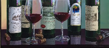 Red Wine 2017 21x45 Original Painting - Dima Gorban Red Wine 2017 21x45 Original Painting - Dima Gorban