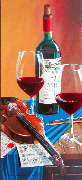 Music and Wine Limited Edition Print by Dima Gorban