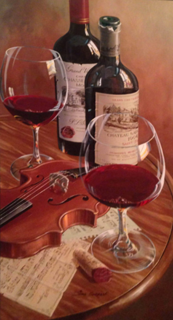 Violin And Wine Glasses Limited Edition Print by Dima Gorban Violin And Wine Glasses Limited Edition Print by Dima Gorban